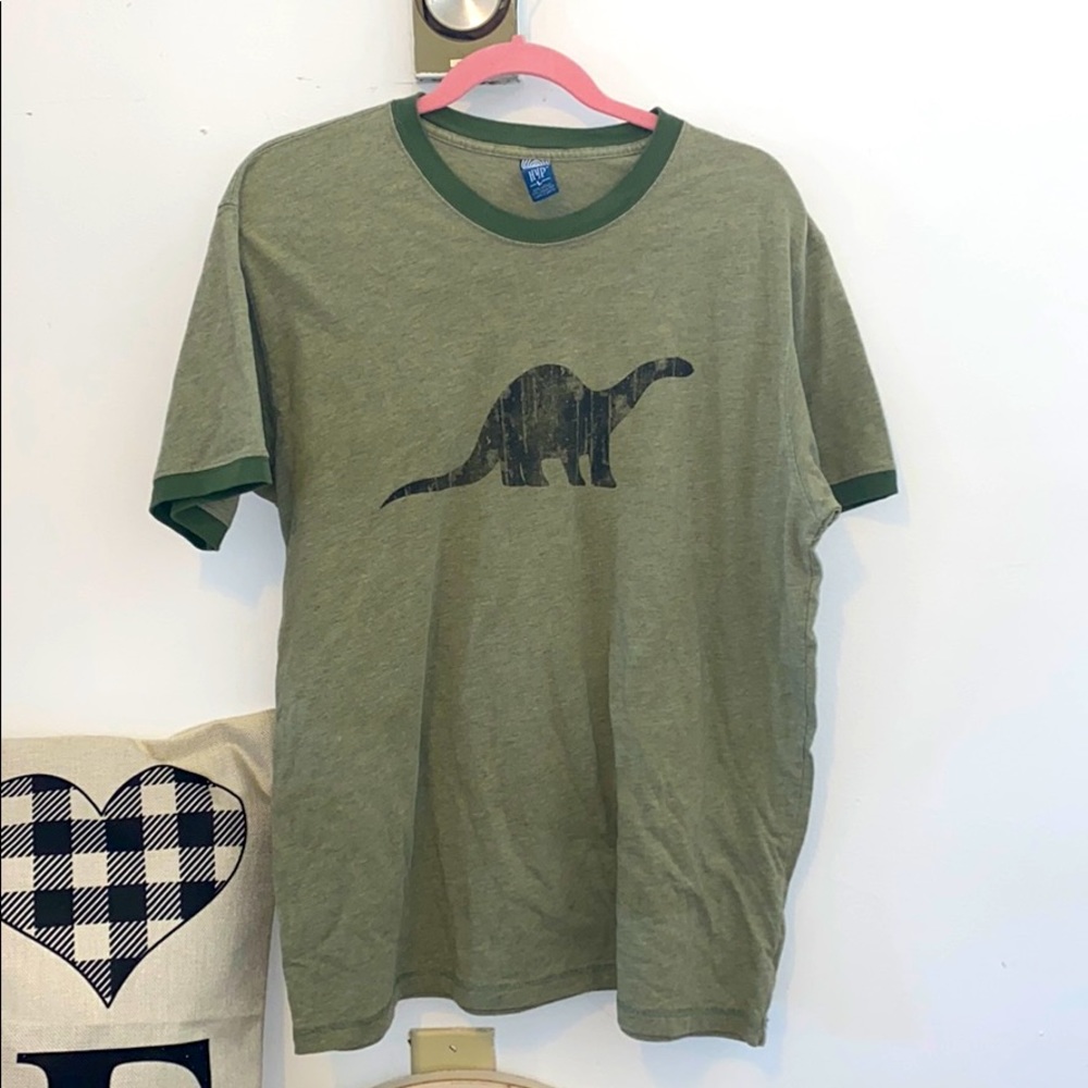 Green Dino Tee  Large Unisex